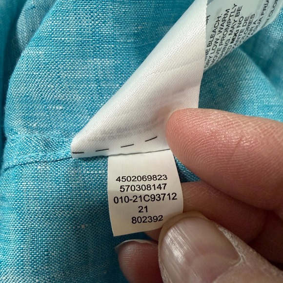 Chicos Colorful Linen Sleeveless Tunic Top Size 14 Lagenlook Resort Vacation - Picture 7 of 7